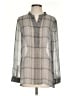 Theory 100% Silk Gray 3/4 Sleeve Silk Top Size S - photo 1