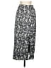 Halogen 100% Polyester Paisley Silver Gray Casual Skirt Size XXS - photo 1