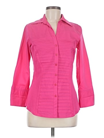 Signature by Larry Levine 3/4 Sleeve Button-Down Shirt (view 1)