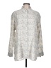 Billy Reid Paisley Silver Long Sleeve Button-Down Shirt Size L - photo 1
