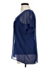 Design History 100% Polyester Blue Short Sleeve Blouse Size XL - photo 5