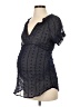Motherhood Black Short Sleeve Top Size S - photo 1
