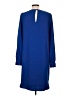 J.Crew 100% Polyester Solid Blue Casual Dress Size 10 (tall) - photo 2