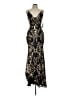 Betsy & Adam Black Gold Cocktail Dress Size 10 - photo 1