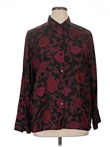 Sigrid Olsen Long Sleeve Silk Top (view 1)