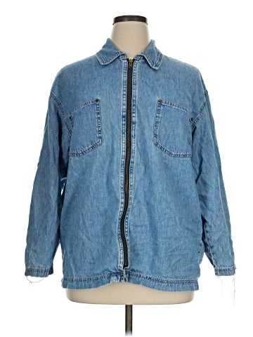 Denim & Co Long Sleeve Button-Down Shirt (view 1)