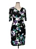 Connected Apparel Floral Multi Color Black Cocktail Dress Size 14 (petite) - photo 1