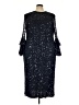 Mac Duggal 100% Polyester Stars Black Cocktail Dress Size 24 - photo 1