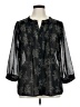 Angela Plus Black 3/4 Sleeve Blouse Size 1X (estimated) - photo 1