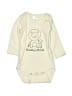 Laughing Giraffe 100% Cotton Ivory Long Sleeve Onesie Size 3-6 mo - photo 1