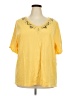 Bay Studio 100% Cotton Yellow Short Sleeve Blouse Size 3X - photo 1