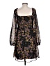 BCBG Paris 100% Polyester Floral Black Cocktail Dress Size L - photo 2