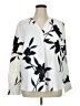 Ann Taylor 100% Polyester Floral Ivory Long Sleeve Blouse Size XL - photo 1