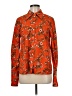 Tory Burch Floral Orange Long Sleeve Blouse Size 8 - photo 1
