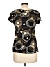 Apostrophe Black Short Sleeve Blouse Size L (petite) - photo 2