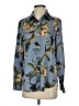 Elie Tahari 100% Polyester Floral Blue Long Sleeve Blouse Size S - photo 1