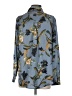 Elie Tahari 100% Polyester Floral Blue Long Sleeve Blouse Size S - photo 2