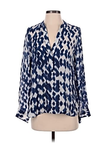 Vince. Long Sleeve Silk Top (view 1)