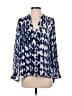 Vince. 100% Silk Blue Long Sleeve Silk Top Size 6 - photo 1