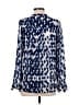 Vince. 100% Silk Blue Long Sleeve Silk Top Size 6 - photo 2
