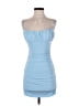 Hello Molly 100% Polyester Solid Blue Cocktail Dress Size 4 - photo 1