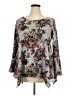 Green Envelope Gray 3/4 Sleeve Blouse Size 2X - photo 1