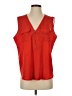Calvin Klein 100% Polyester Red Sleeveless Blouse Size P (petite) - photo 1