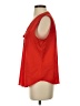 Calvin Klein 100% Polyester Red Sleeveless Blouse Size P (petite) - photo 5