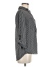 Iz Byer 100% Polyester Stripes Gray Long Sleeve Blouse Size M - photo 4