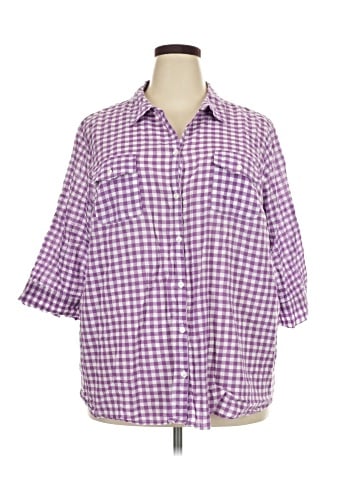 Croft & Barrow 3/4 Sleeve Button-Down Shirt (view 1)
