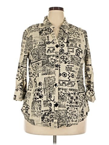 Gloria Lance 3/4 Sleeve Button-Down Shirt (view 1)