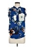 DKNY Floral Blue Sleeveless Blouse Size M - photo 1