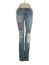 Free People Color Block Blue Jeans Size 25 waist - photo 1