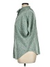 Unbranded 100% Polyester Print Green Short Sleeve Blouse Size XL - photo 5