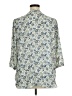 Rose + Olive 100% Polyester Paisley Blue 3/4 Sleeve Blouse Size 1X - photo 2