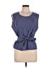 Drew 100% Cotton Blue Sleeveless Blouse Size L - photo 1