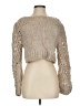 LoveShackFancy Metallic Tan Wool Pullover Sweater Size S - photo 1