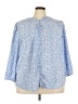 Monday Fun 100% Polyester Blue 3/4 Sleeve Blouse Size 3X - photo 1