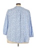 Monday Fun 100% Polyester Blue 3/4 Sleeve Blouse Size 3X - photo 2