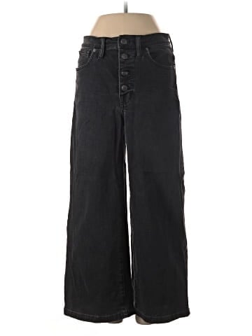 Madewell Wide-Leg Crop Jeans in Lunar Wash: Button-Front Edition (view 1)