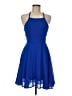 Lulus 100% Polyester Solid Blue Cocktail Dress Size M - photo 1
