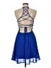 Lulus 100% Polyester Solid Blue Cocktail Dress Size M - photo 2