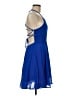 Lulus 100% Polyester Solid Blue Cocktail Dress Size M - photo 4
