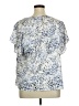 The Limited Animal Print Blue Short Sleeve Blouse Size XL - photo 2