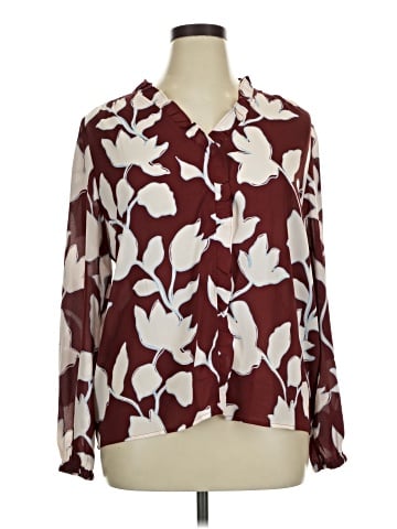 Ann Taylor Factory Long Sleeve Blouse (view 1)