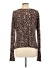 White House Black Market Animal Print Brown Pullover Sweater Size L - photo 2
