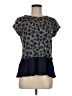 MICHAEL Michael Kors Blue Short Sleeve Blouse Size M - photo 1