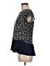 MICHAEL Michael Kors Blue Short Sleeve Blouse Size M - photo 5