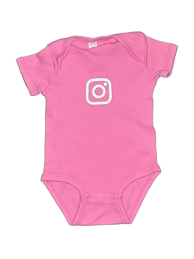 Pre-owned Rabbit Skins Babies' Short Sleeve Onesie In Pink