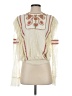 Blank London 100% Viscose Ivory Long Sleeve Blouse Size S - photo 1